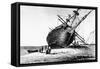 HMS Beagle Laid Ashore, Rio Santa Cruz, Patagonia, South America, 1834-null-Framed Stretched Canvas