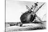 HMS Beagle Laid Ashore, Rio Santa Cruz, Patagonia, South America, 1834-null-Stretched Canvas