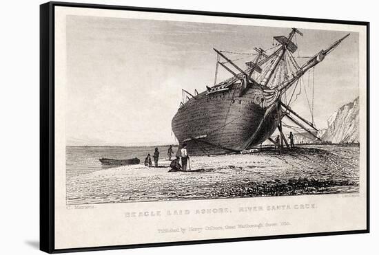 HMS Beagle Ship Laid Up Darwin's Voyage-Stewart Stewart-Framed Stretched Canvas