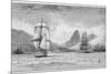 Hms "Beagle" the Ship in Which Charles Darwin Sailed Approaching Mauritius-R.t. Pritchett-Mounted Photographic Print