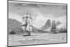 Hms "Beagle" the Ship in Which Charles Darwin Sailed Approaching Mauritius-R.t. Pritchett-Mounted Photographic Print