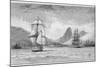 Hms "Beagle" the Ship in Which Charles Darwin Sailed Approaching Mauritius-R.t. Pritchett-Mounted Photographic Print