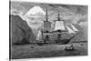 Hms "Beagle" the Ship in Which Charles Darwin Sailed in the Straits of Magellan-R.t. Pritchett-Stretched Canvas