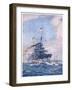 Hms Birmingham Commanded by Captain Arthur Duff Ramming the German Submarine U15-H.g. Swanwick-Framed Art Print