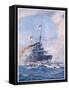 Hms Birmingham Commanded by Captain Arthur Duff Ramming the German Submarine U15-H.g. Swanwick-Framed Stretched Canvas