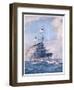 Hms Birmingham Commanded by Captain Arthur Duff Ramming the German Submarine U15-H.g. Swanwick-Framed Art Print