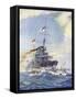 Hms Birmingham Ramming the German Submarine U-15, 9 August 1914-H. G. Swanwick-Framed Stretched Canvas