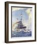 Hms Birmingham Ramming the German Submarine U-15, 9 August 1914-H. G. Swanwick-Framed Giclee Print