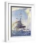 Hms Birmingham Ramming the German Submarine U-15, 9 August 1914-H. G. Swanwick-Framed Giclee Print