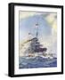 Hms Birmingham Ramming the German Submarine U-15, 9 August 1914-H. G. Swanwick-Framed Giclee Print