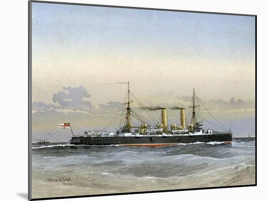 HMS Blenheim, Royal Navy 1st Class Cruiser, 1892-William Frederick Mitchell-Mounted Giclee Print