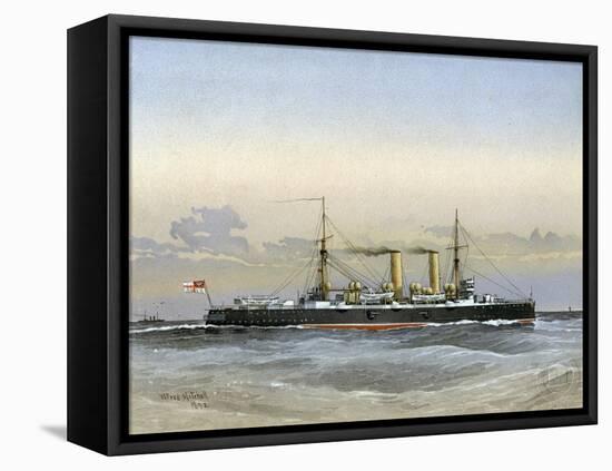 HMS Blenheim, Royal Navy 1st Class Cruiser, 1892-William Frederick Mitchell-Framed Stretched Canvas