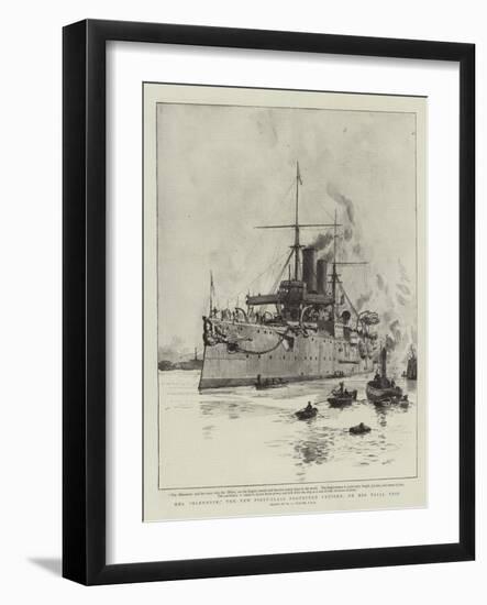 HMS Blenheim, the New First-Class Protected Cruiser, on Her Trial Trip-William Lionel Wyllie-Framed Giclee Print