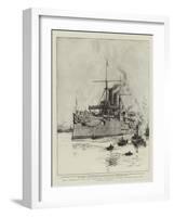 HMS Blenheim, the New First-Class Protected Cruiser, on Her Trial Trip-William Lionel Wyllie-Framed Giclee Print