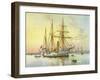 HMS Bramble, Royal Navy 1st Class Gunboat, C1890-C1893-William Frederick Mitchell-Framed Giclee Print