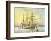 HMS Bramble, Royal Navy 1st Class Gunboat, C1890-C1893-William Frederick Mitchell-Framed Giclee Print