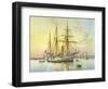 HMS Bramble, Royal Navy 1st Class Gunboat, C1890-C1893-William Frederick Mitchell-Framed Giclee Print