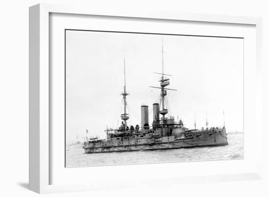 HMS Bulwark, British Battleship, C1899-1914-null-Framed Giclee Print