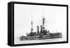 HMS Bulwark, British Battleship, C1899-1914-null-Framed Stretched Canvas