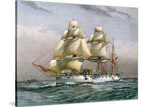 HMS Calliope, Royal Navy 3rd Class Cruiser, C1890-C1893-null-Stretched Canvas