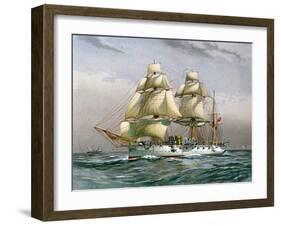 HMS Calliope, Royal Navy 3rd Class Cruiser, C1890-C1893-null-Framed Giclee Print