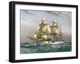 HMS Calliope, Royal Navy 3rd Class Cruiser, C1890-C1893-null-Framed Giclee Print