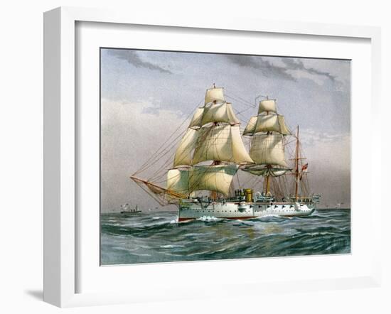 HMS Calliope, Royal Navy 3rd Class Cruiser, C1890-C1893-null-Framed Giclee Print