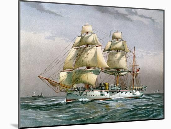 HMS Calliope, Royal Navy 3rd Class Cruiser, C1890-C1893-null-Mounted Giclee Print