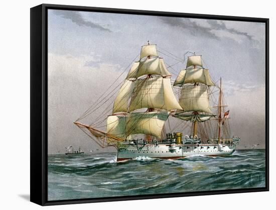 HMS Calliope, Royal Navy 3rd Class Cruiser, C1890-C1893-null-Framed Stretched Canvas