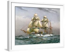 HMS Calliope, Royal Navy 3rd Class Cruiser, C1890-C1893-null-Framed Giclee Print
