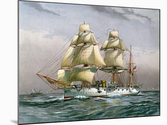 HMS Calliope, Royal Navy 3rd Class Cruiser, C1890-C1893-null-Mounted Giclee Print