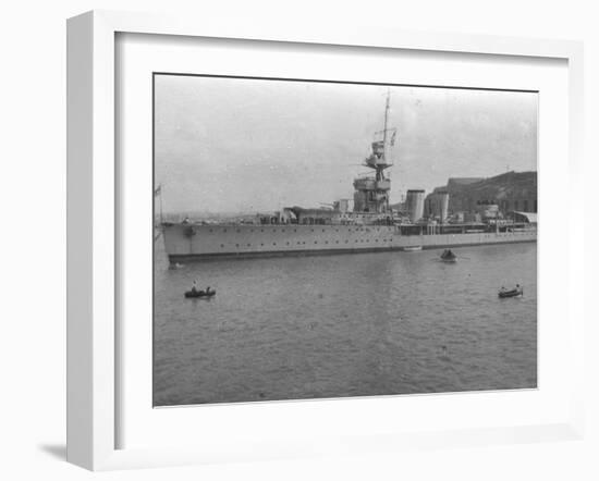 HMS Cardiff, British C-Class Light Cruiser, Malta, C1920S-null-Framed Giclee Print