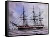 Hms Challenger-null-Framed Stretched Canvas