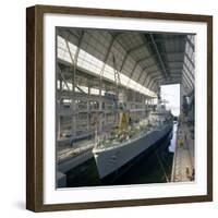 Hms Cleopatra at Devonport Frigate Complex, Plymouth, Devon, 1977-Michael Walters-Framed Photographic Print