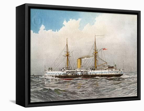 HMS Colossus, Royal Navy 2nd Class Battleship, C1890-C1893-William Frederick Mitchell-Framed Stretched Canvas