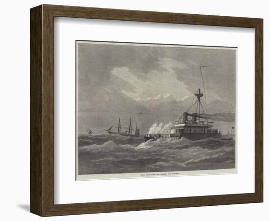 HMS Devastation and Valorous Off Portland-null-Framed Giclee Print