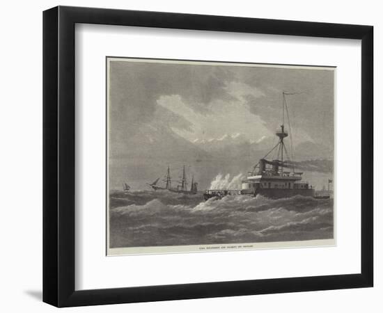 HMS Devastation and Valorous Off Portland-null-Framed Giclee Print