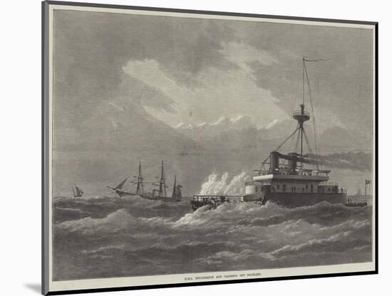 HMS Devastation and Valorous Off Portland-null-Mounted Giclee Print