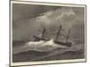 HMS Dido in a Hurricane-null-Mounted Giclee Print