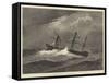 HMS Dido in a Hurricane-null-Framed Stretched Canvas