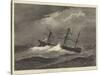 HMS Dido in a Hurricane-null-Stretched Canvas