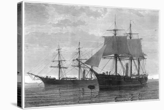 HMS Discovery and HMS Alert, British Arctic Expedition, 1875-Wells-Stretched Canvas