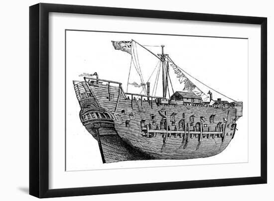 HMS Discovery-Edward William Cooke-Framed Giclee Print