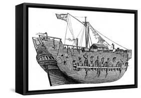 HMS Discovery-Edward William Cooke-Framed Stretched Canvas