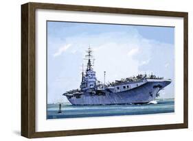 HMS Emperor, Converted from a Merchant Ship Into an Aircraft Carrier During the Second World War-John S. Smith-Framed Giclee Print