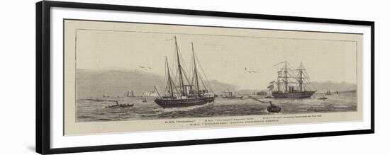 HMS Enchantress Leaving Portsmouth Harbour-William Edward Atkins-Framed Giclee Print