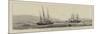 HMS Enchantress Leaving Portsmouth Harbour-William Edward Atkins-Mounted Giclee Print