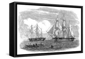 HMS 'Erebus' and HMS 'Terror', 1845-null-Framed Stretched Canvas