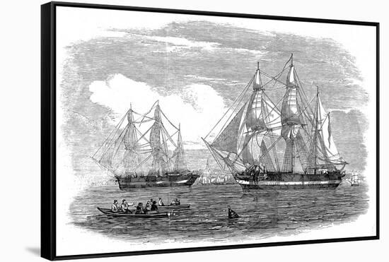 HMS 'Erebus' and HMS 'Terror', 1845-null-Framed Stretched Canvas