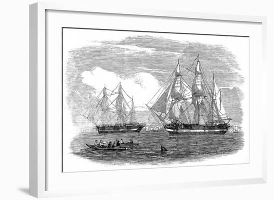 HMS 'Erebus' and HMS 'Terror', 1845-null-Framed Art Print